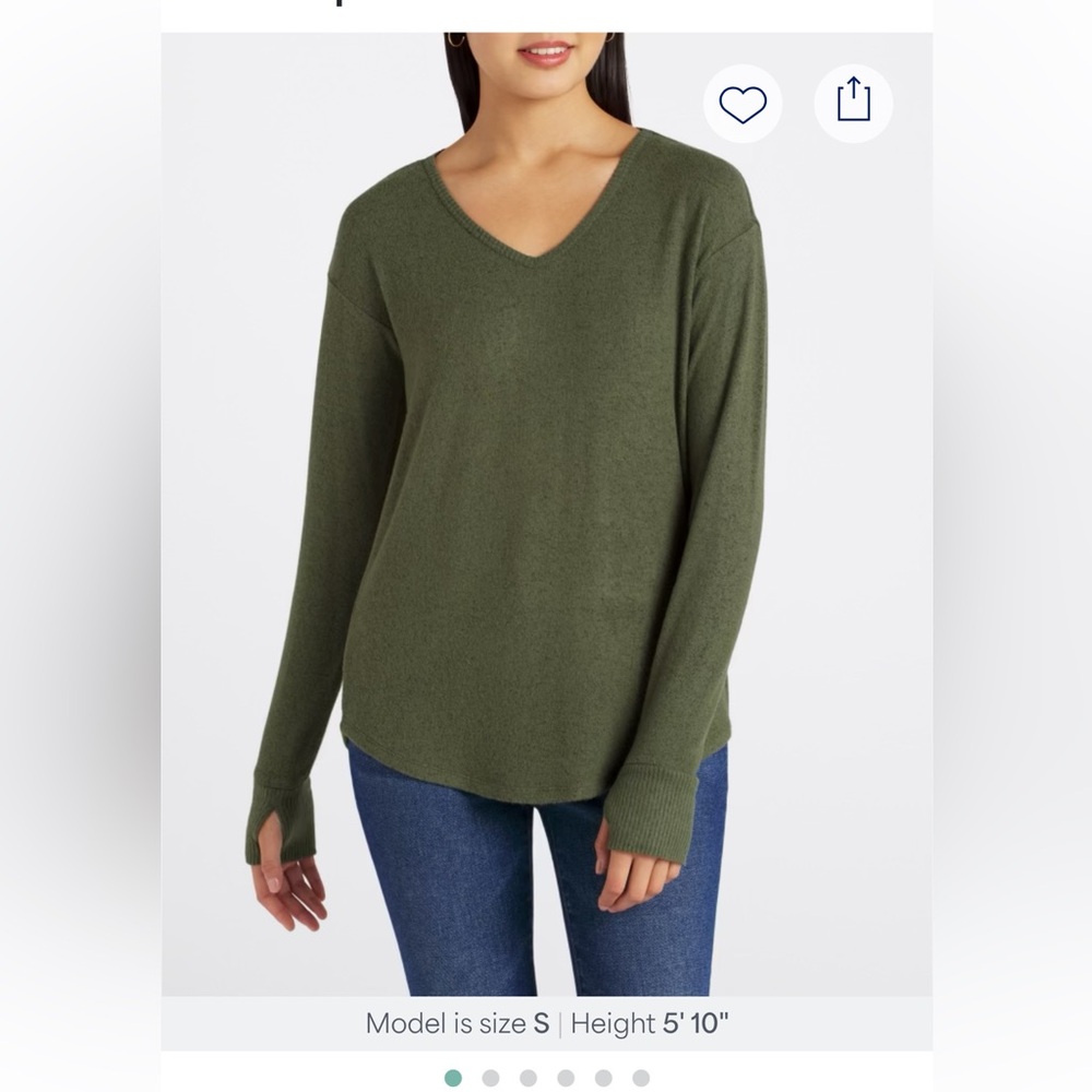 MARKET & SPRUCE
Shelly V Neck Cozy Brushed Knit Top
